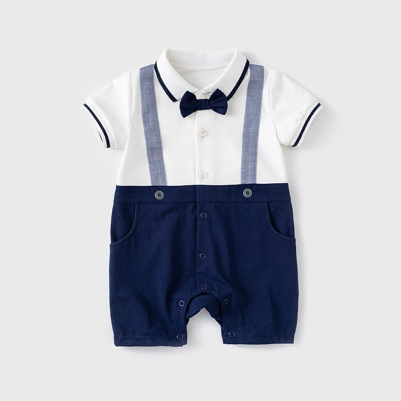 Baby Boy Gentleman Suit Summer Short Sleeve 2 Pcs Sets