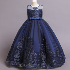 Kid Girl Formal Trendy Floral Princess Wedding Dress