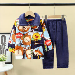Kid Baby Boy Girl Flannel Pajamas Home Pajamas
