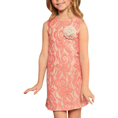 Family Matching Parent-child Sleeveless Lady Lace Round Collar Dresses