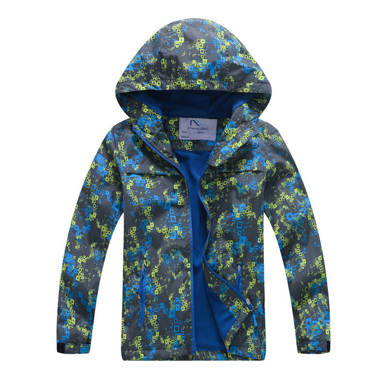 Kid Boys Storm Trench Coat Windproof Rain Warm Jacket Coats
