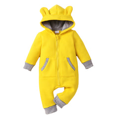 0-12M Baby Harried Long Sleeve Rabbit Bear Ears Rompers