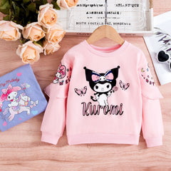 Kid Girl Blocking Stylish Kuromi Shirts Tops