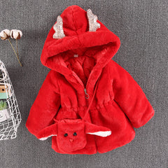 Baby Girl Coat Wool Imitation Fur Thickened Cotton Coats