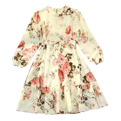 Kid Girl  Floral Long Sleeve Autumn Winter Dresses