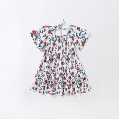 Family Matching Parent-child Flower Print Swing Dress