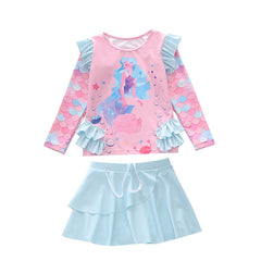 Kid Baby Girls Split Three-dimensional Lotus Leaf Swimsuit