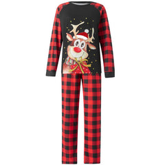 Family Parent-child Autumn Winter Print Christmas Pajama Set