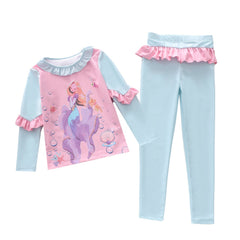 Kid Girl Split Body Conservative Cute Swimsuit