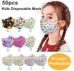 Kid Butterfly 3D Spiny Printing Mask 50 Pcs