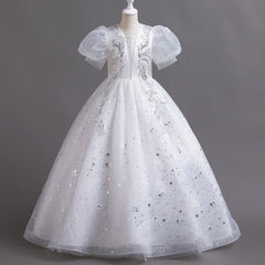 Kid Girl Princess Banquets Piano Performance Dresses