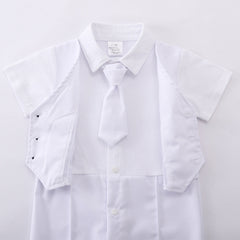 Baby Boy Suit Gentleman Short Sleeve Climbing Suit Rompers