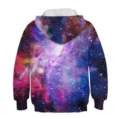 Kid Digital Starry 3D Printed Long Sleeve Hoodie