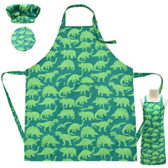 Kid Dinosaur Print Dirt-proof Cooking Chef Bake Drawing Apron