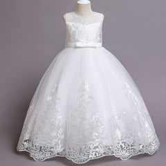 Kid Girl Formal Trendy Floral Princess Wedding Dress