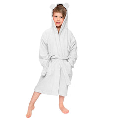 Kid Baby Boy Hooded Long-sleeved Bathrobes Pajamas
