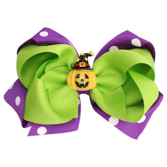 Kid Baby Bow-knot Side Clip Pumpkin Ghost Hairpin