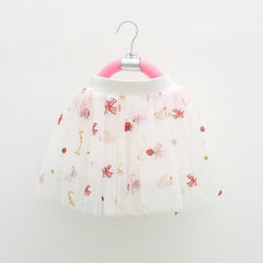 Kid Baby Girl Princess Short Skirt Strawberry Embroidery Skirts