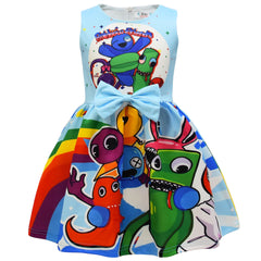 Kid Girl Rainbow Friends Holiday Party Casual Dress