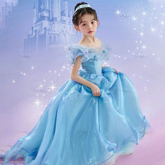 Kid Girl  Long Elegant Princess Evening Party Dresses