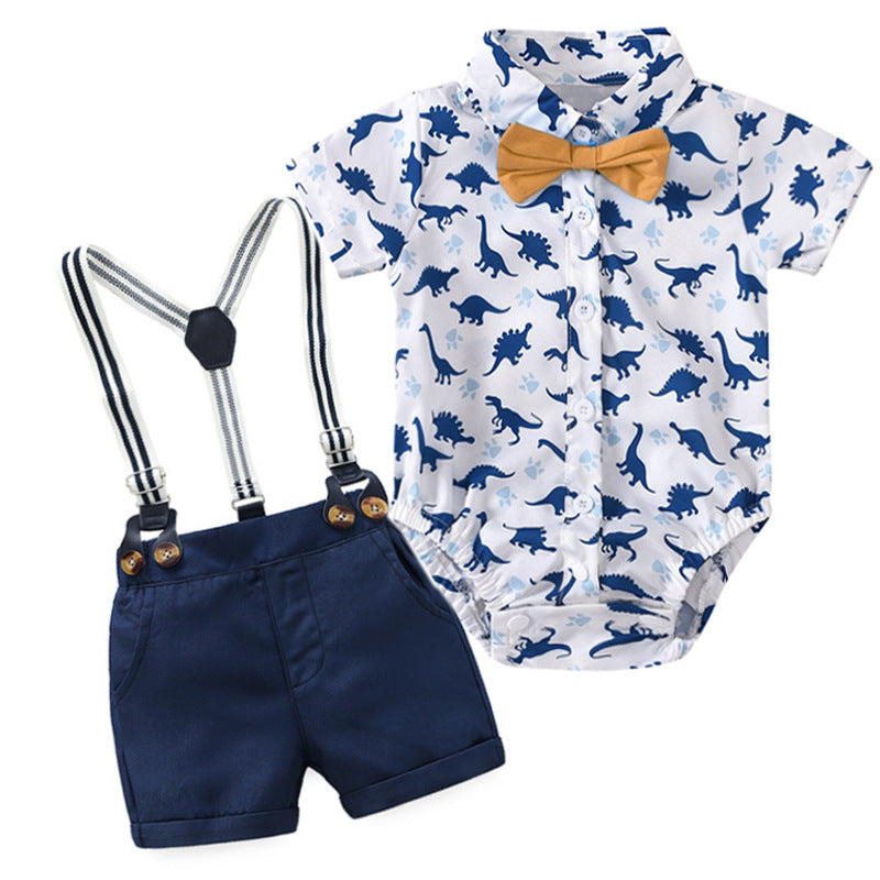 Baby Boys Gentlemen Summer Short Sleeve 2 Pcs Sets
