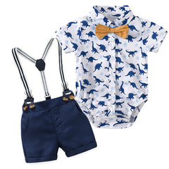 Baby Boys Gentlemen Summer Short Sleeve 2 Pcs Sets