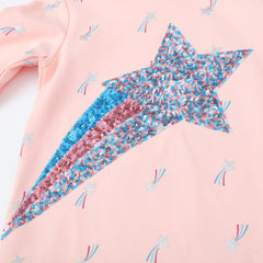 Kid Baby Girls Spring Sequins Long Sleeves Dresses