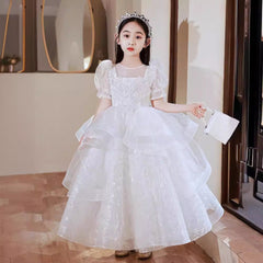 Kid Girl Princess Evening Host Birthday Piano Performance Dresses