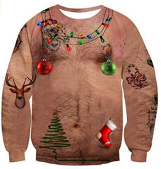 Kid 3D Printed Round Neck Christmas Fashion Hoodie