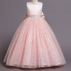 Kid Girl Flower Starry Sky Tutu Birthday Party Piano Performance Dresses