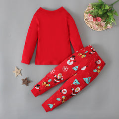 Kid Boys Santa Claus Christmas Long-sleeved Pajamas