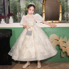 Kid Girl Birthday Princess Wedding Piano Performance Dresses