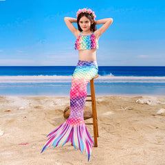 Kid Girl Mermaid Tail Spring Swimsuit