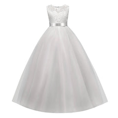 Kid Girl Princess Bow Party Formal Dress
