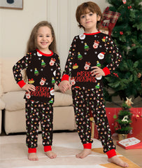 Family Printed Letter Christmas Parent Child Pajamas