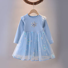 Kid Girl Fashionable Princess Elsa Dresses