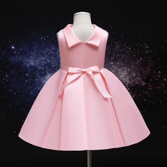 Kid Girl Fashion Lapel Stars Sequin Princess Dresses