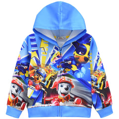 Kid Boy Dog Patrol Team Woof Zipper Cartoon Coats