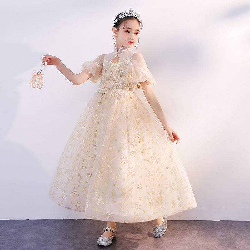 Kid Girl Evening Piano Playing Performance Dress