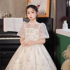 Kid Girl Birthday Princess Wedding Piano Performance Dresses