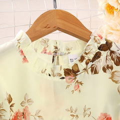 Kid Girl  Floral Long Sleeve Autumn Winter Dresses
