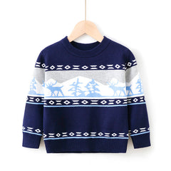 Kid Baby Boy Girl Elk Pullover Christmas Bottomed Sweater