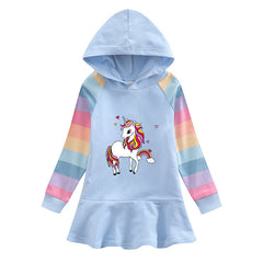 Kid Baby Little Girl Unicorn Cartoon Dresses