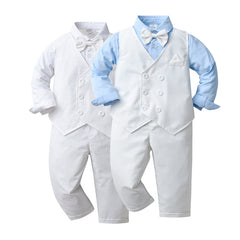 Kid Baby Boy British GentlemanAutumn Long Sleeve 3 Pcs Sets