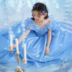Kid Girl  Long Elegant Princess Evening Party Dresses