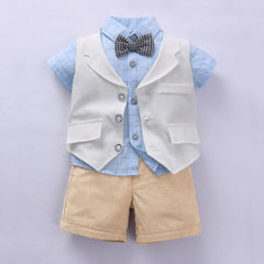 Kid Baby Boy Gentleman Short Seeve Sets 2 Pcs