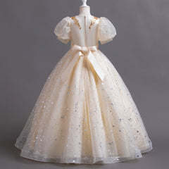 Kid Girl Princess Banquets Piano Performance Dresses