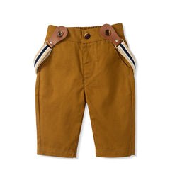 Baby Boy Gentleman Spring Long-sleeve Triangle Suit 2 Pcs