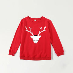Family Matching Parent-child Autumn Red Sweatshirts