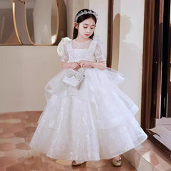Kid Girl Princess Evening Host Birthday Piano Performance Dresses